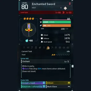 Max Legit Enchanted Sword god-roll (worker)