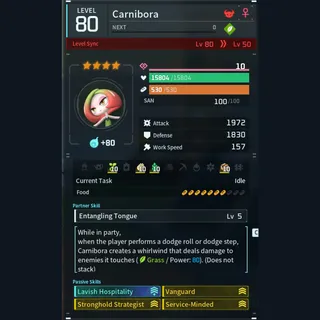 Max Legit Carnibora god-roll (booster)