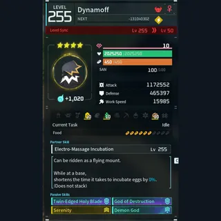 Modded Dynamoff god-roll (attacker)