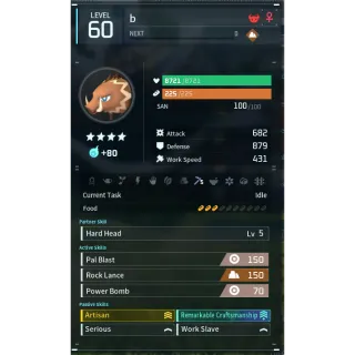 rushroar godroll (worker) pal palworld