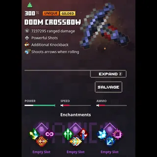 minecraft dungeons:  Doom crossbow