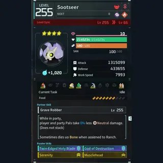 Palworld: Modded Sootseer godroll (attacker) pal Pals | Pal World | Pals