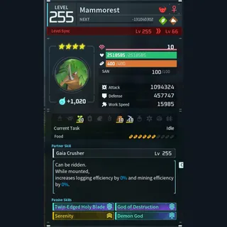 Palworld: Modded Mammorest godroll (attacker) pal Pals | Pal World | Pals