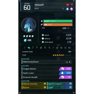 Palworld: azurobe mount (mount)(god-roll) Pals | Pal World | Pals