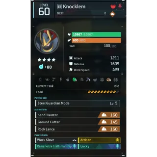 Knocklem (worker)(god-roll) Palworld