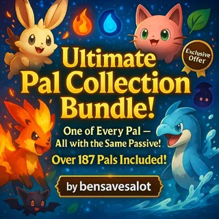 Palworld: Ultimate Collection Bundle — 187+ Pals w/ Same Pass | Pal World | Pals