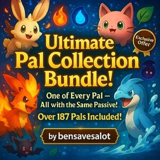  Ultimate Palworld Collection Bundle — 187+ Pals w/ Same Passive(custom) 🔥 Fast Delivery | Exclusive Offer!