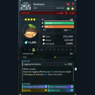 Palworld: Modded Gumoss godroll (attacker) pal Pals | Pal World | Pals