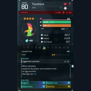 Max Legit Tocotoco god-roll (legit attacker)