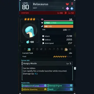 Max Legit Relaxaurus god-roll (mount)