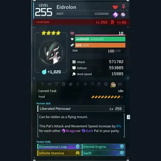 Palworld: Modded Eidrolon godroll (mount) pal Pals | Pal World | Pals