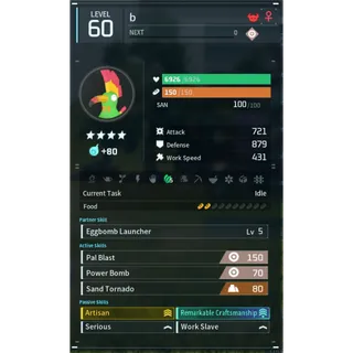 Tocotoco godroll (worker) pal palworld