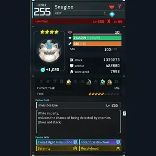 Palworld: Modded Snugloo godroll (attacker) pal Pals | Pal World | Pals