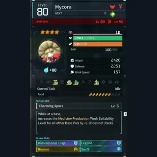 Max Legit Mycora god-roll (glider/transport/full-speed mount)