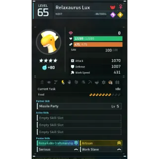 Relaxaurus lux godroll (worker) pal palworld