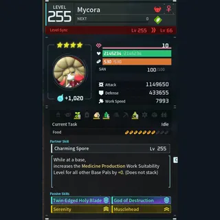 Palworld: Modded Mycora godroll (attacker) pal Pals | Pal World | Pals