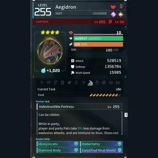 Modded Aegidron god-roll (tank)