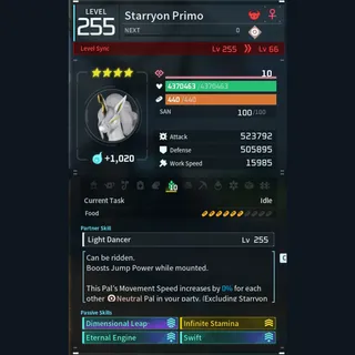 Palworld: Modded Starryon godroll (mount) pal Pals | Pal World | Pals