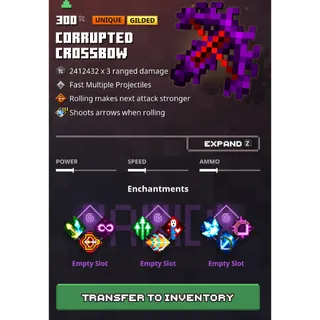 Minecraft Dungeons: Corrupted crossbow