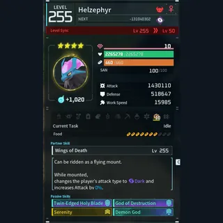 Modded Helzephyr god-roll (attacker)