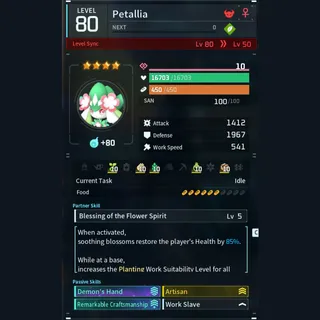 Max Legit Petallia god-roll (worker)