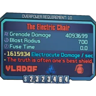 borderlands 2: The Electric Chair (Xbox/PC) (adjustable level) 