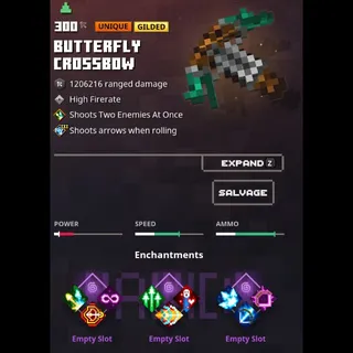 minecraft dungeons:  butterfly crossbow