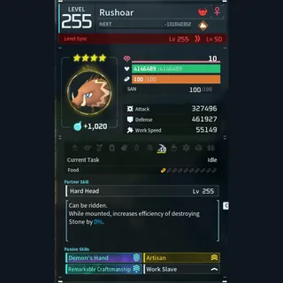 Modded Rushoar god-roll (worker)