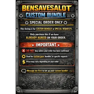 BENSAVESALOT CUSTOM BUNDLE