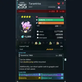 Palworld: Modded Tarantriss godroll (attacker) pal Pals | Pal World | Pals
