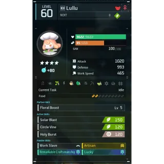 Palworld: lulu (worker)(god-roll) | Pal World | Pals