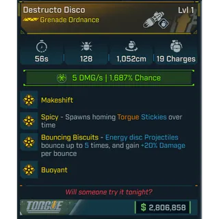 modded level 1 destructo disc (gamma burst hulk)