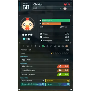 Palworld: Chikipi (farmer)(god-roll) | Pal World | Pals