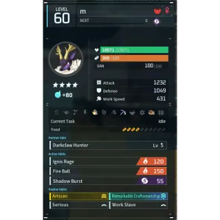 incineram godroll (worker) pal palworld