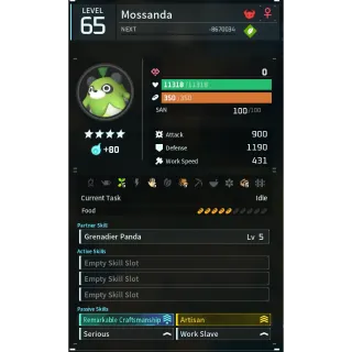 mossanda godroll (worker) pal palworld