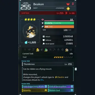 Palworld: Modded Beakon godroll (attacker) pal Pals | Pal World | Pals