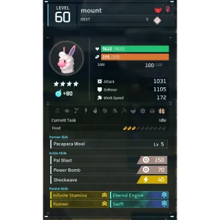 melpaca mount palworld (mount)(god-roll) Palworld