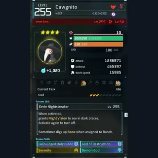 Modded Cawgnito god-roll (attacker)