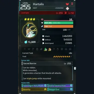 Modded Hartalis god-roll (attacker)