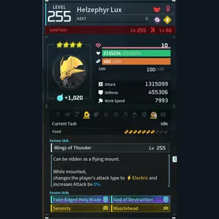Palworld: Modded Helzephyr godroll (attacker) pal Pals | Pal World | Pals
