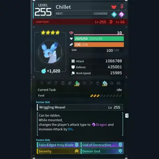 Palworld: Modded Chillet godroll (attacker) pal Pals | Pal World | Pals