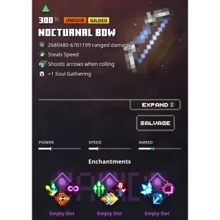 minecraft dungeons: nocturnal bow