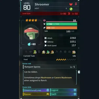 Max Legit Shroomer god-roll (glider/transport/full-speed mount)