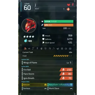 suzaku godroll (worker) pal palworld