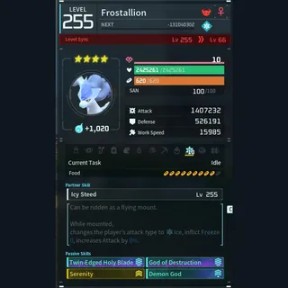 Palworld: Modded Frostallion godroll (attacker) pal Pals | Pal World | Pals
