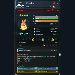 Palworld: Modded Fuddler godroll (attacker) pal Pals | Pal World | Pals