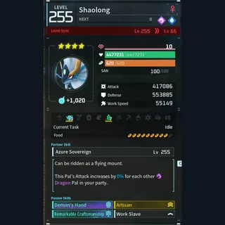 Palworld: Modded Shaolong godroll (worker) pal Pals | Pal World | Pals