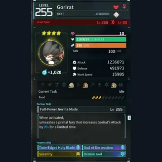 Modded Gorirat god-roll (attacker)