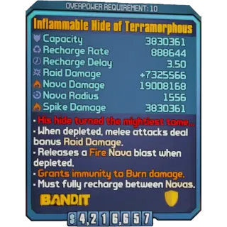 Borderlands 2 : Hide of Terramorphous any level or OP LEVEL 1-10 (XBOX/PC)