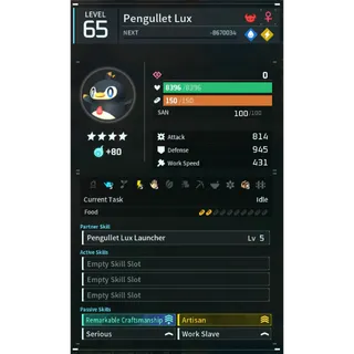 pengullet lux godroll (worker) pal palworld